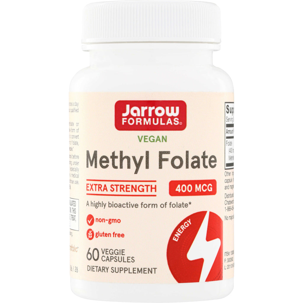 JR240 | Jarrow Formulas Vegan Methyl Folate Extra Strength 400 mcg, 60 veggie capsules - Thumbnail