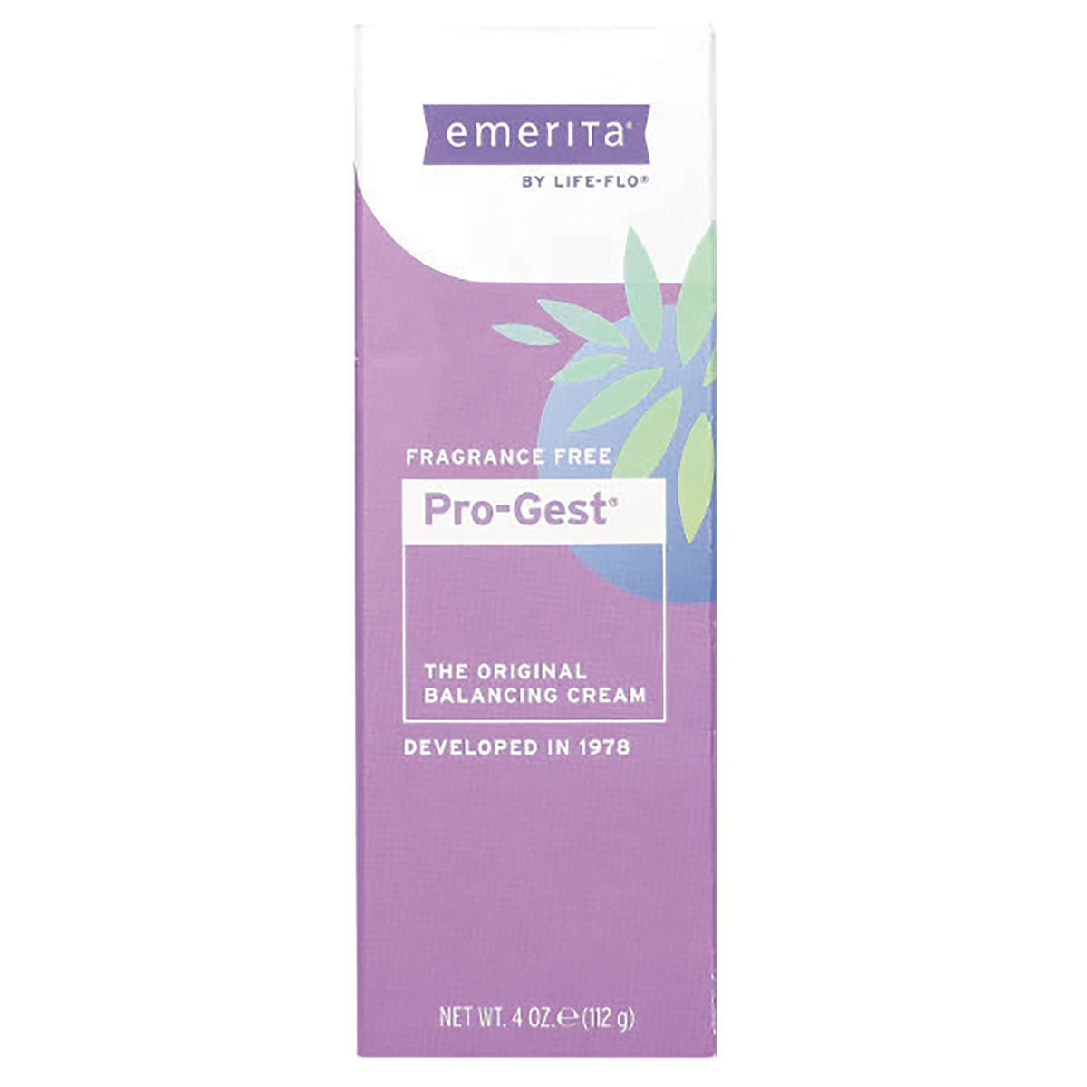 EMR013 | Emerita Pro-Gest fragrance free original balancing cream purple front box showing brand and product name