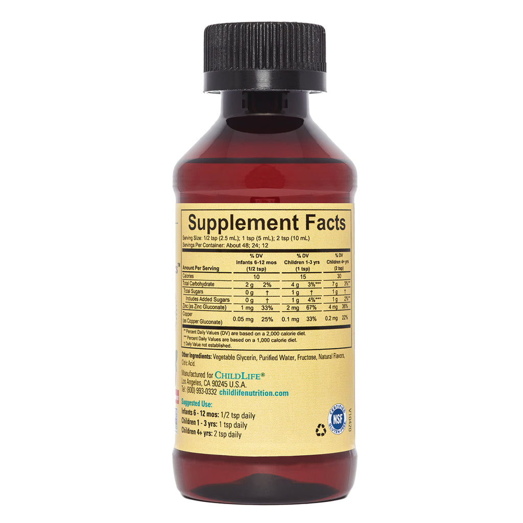 CHL024 | Back of amber bottle showing yellow Supplement Facts label with nutrition table and suggested use - Thumbnail