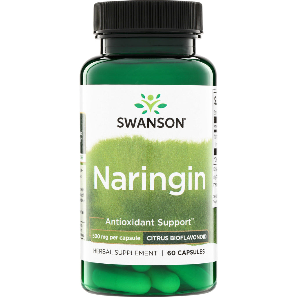 SWH173 | Swanson Naringin bottle front, Antioxidant Support, 500 mg per capsule, citrus bioflavonoid, 60 capsules - Thumbnail