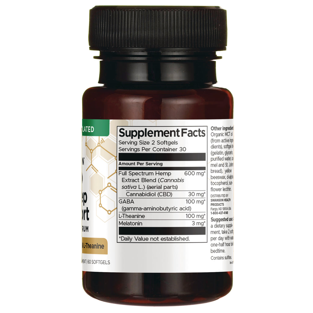 SWU1085 | Back label with Supplement Facts panel, serving size 2 softgels, 30 servings, ingredients and directions - Thumbnail