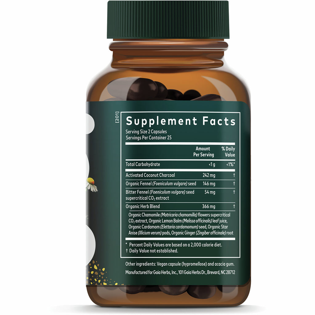 GH031 | Supplement Facts and suggested use text on back of dark green supplement box - Thumbnail