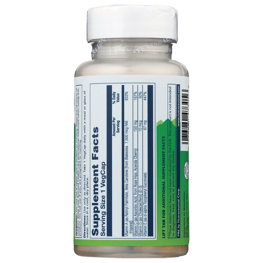 SLR364 | Back label showing Supplement Facts nutrition panel and barcode on a vitamin bottle - Thumbnail