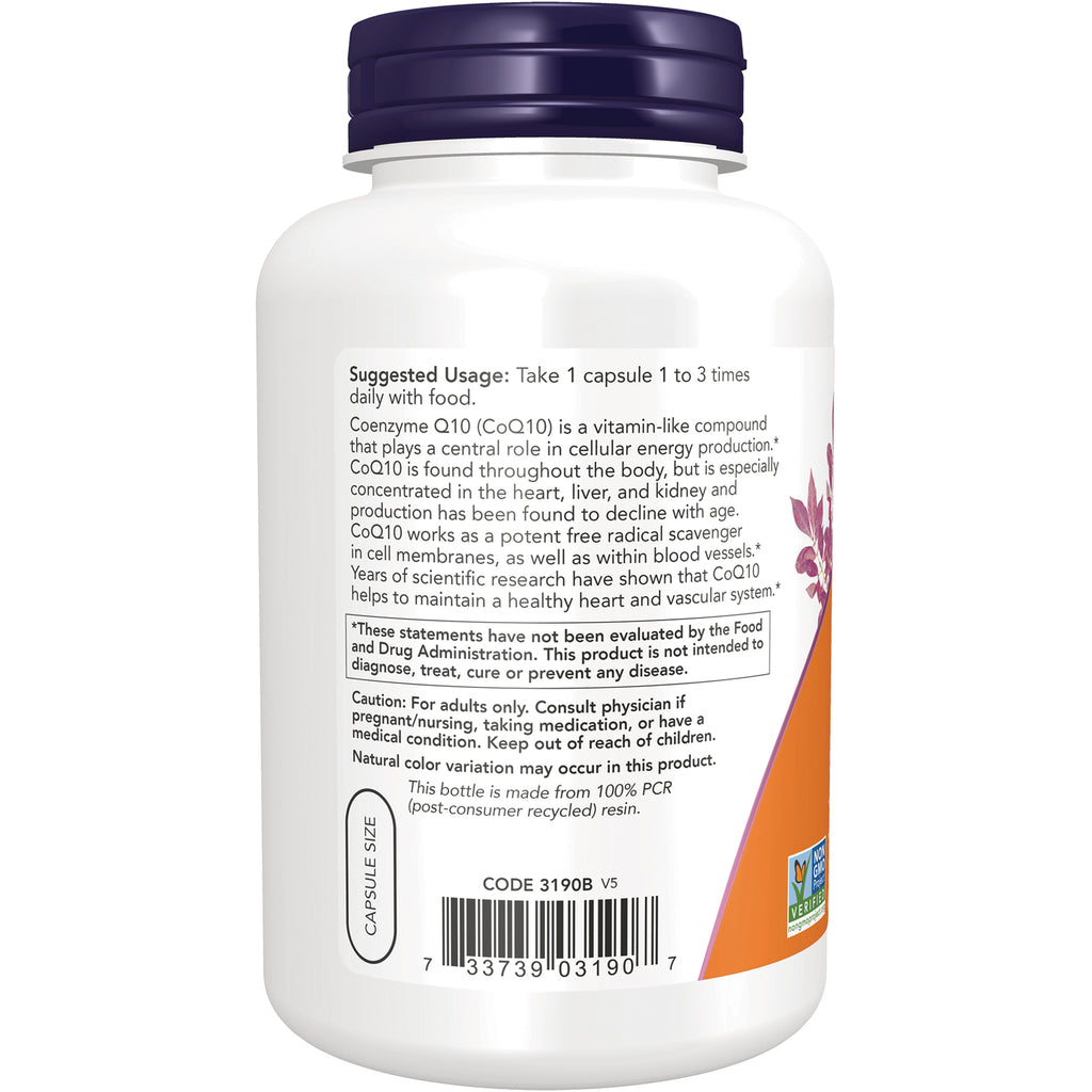 NWF1042 | Back label of white supplement bottle showing suggested usage, cautions, barcode and capsule size indicator - Thumbnail
