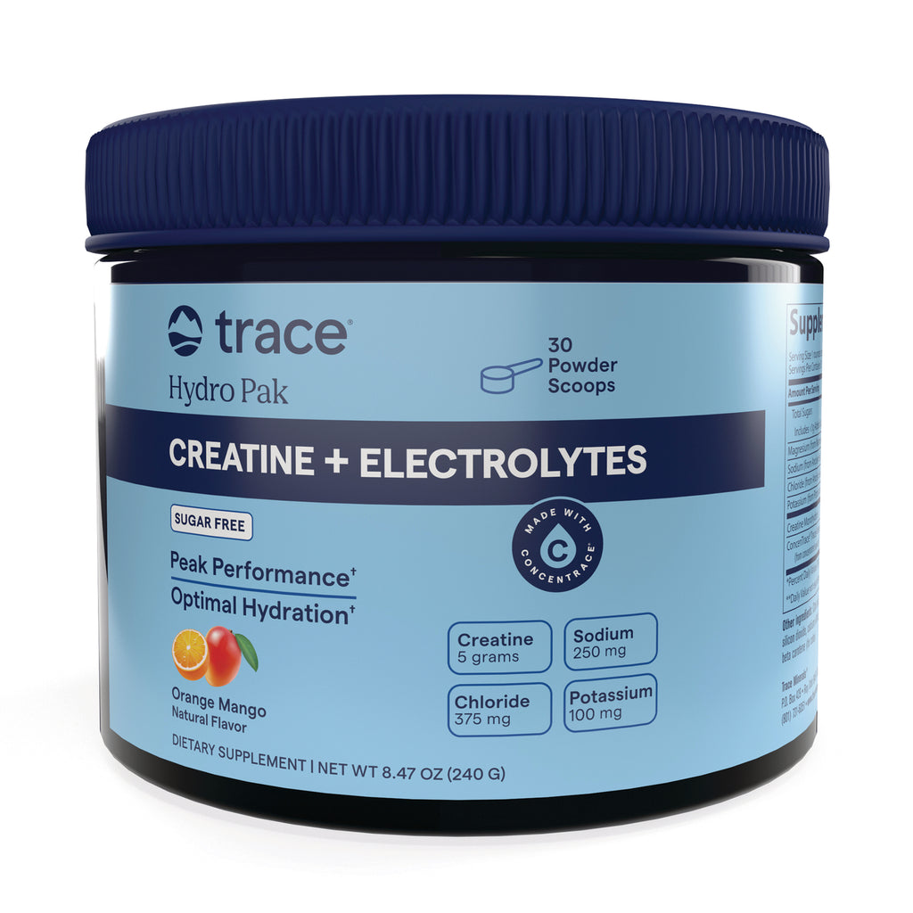 TM172 | Trace Hydro Pak Creatine + Electrolytes orange mango dietary supplement jar - Thumbnail