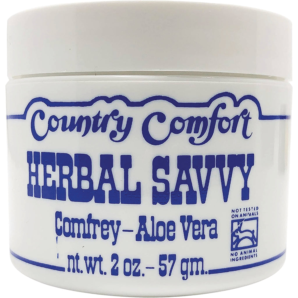 CTY004 | Country Comfort HERBAL SAVVY Comfrey - Aloe Vera 2 oz white jar - Thumbnail