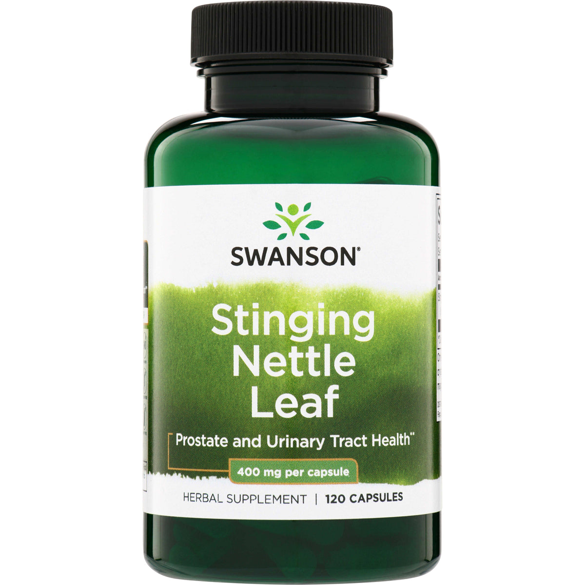 SW1346 | Swanson Stinging Nettle Leaf, 400 mg per capsule, herbal supplement, 120 capsules