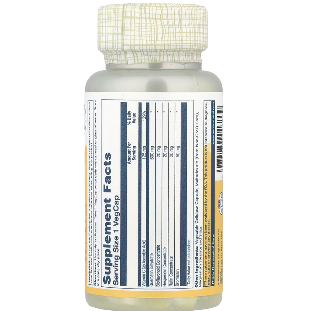 SLR378 | back label with Supplement Facts panel and ingredient list on white bottle - Thumbnail
