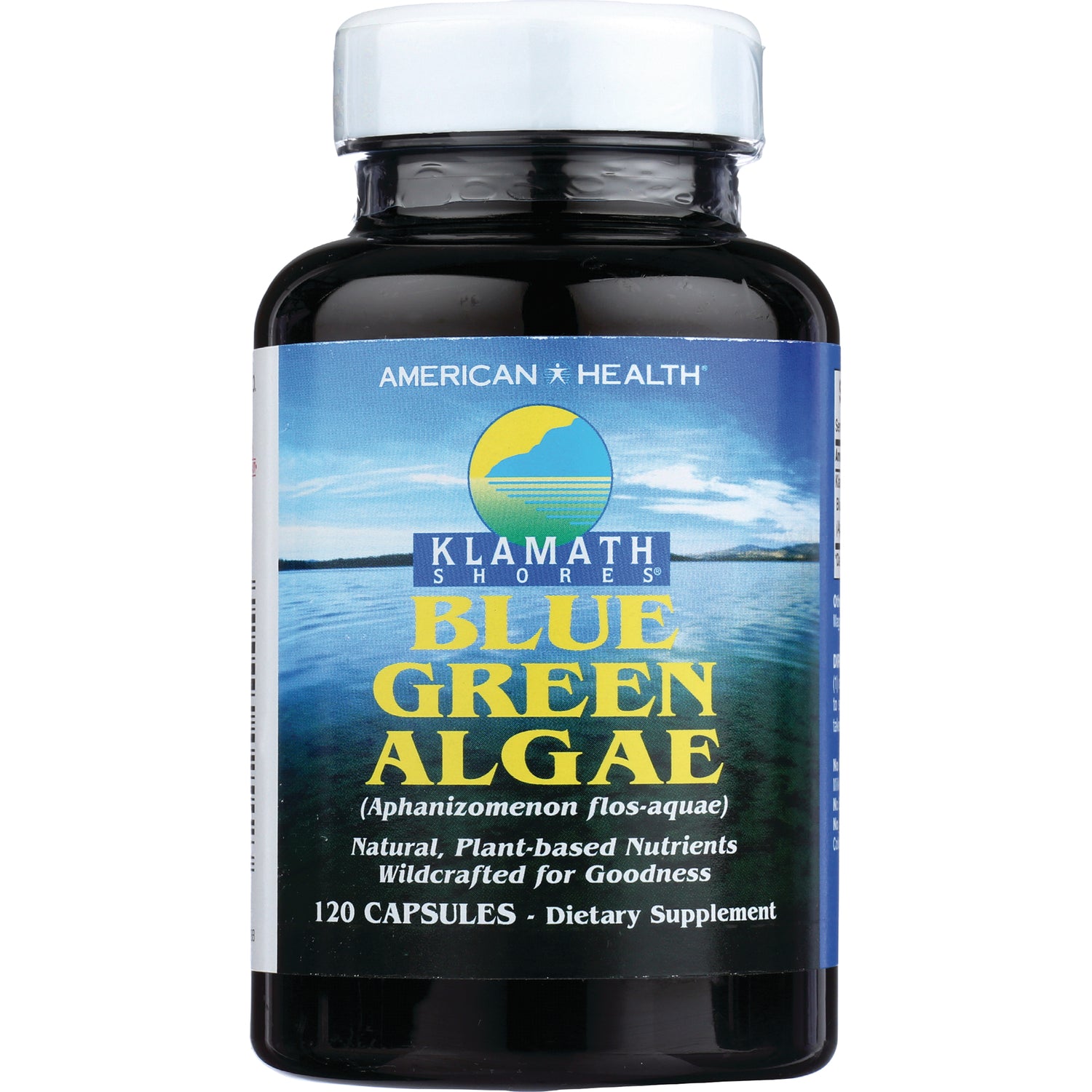 AM127 | American Health Klamath Shores Blue Green Algae dietary supplement, 120 capsules