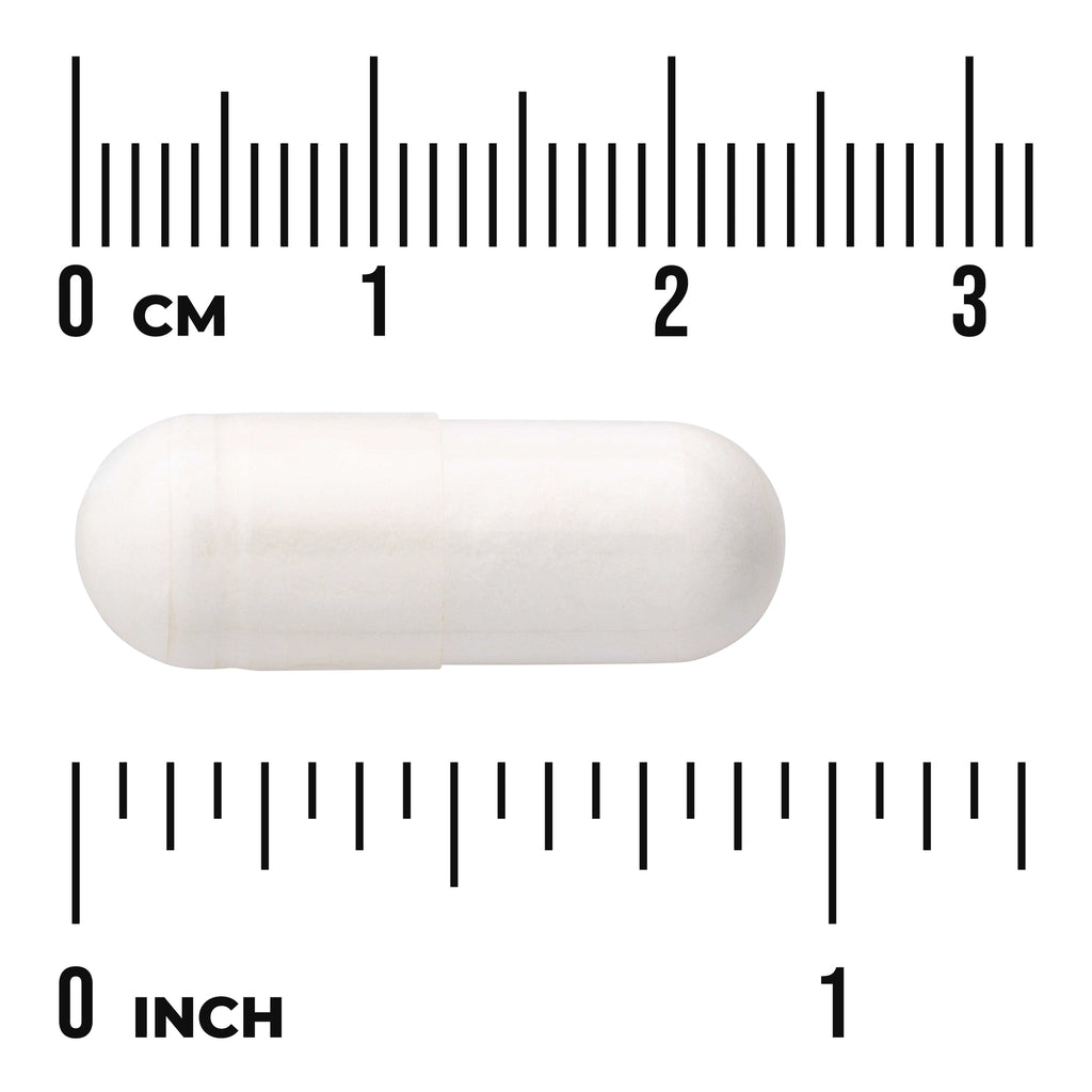 SW855 | White capsule with size scale in centimeters and inches - Thumbnail