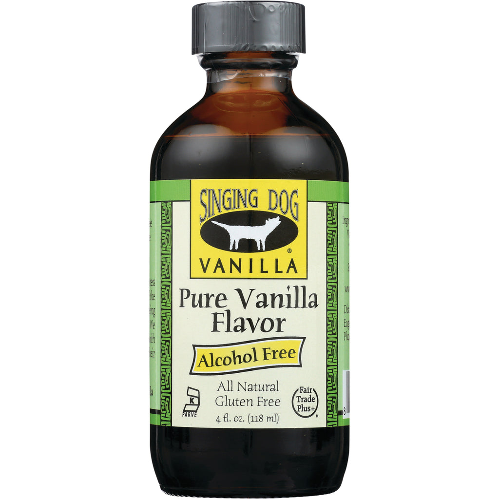 SDV005 | Singing Dog Vanilla pure vanilla flavor, alcohol free, 4 fl oz amber bottle - Thumbnail
