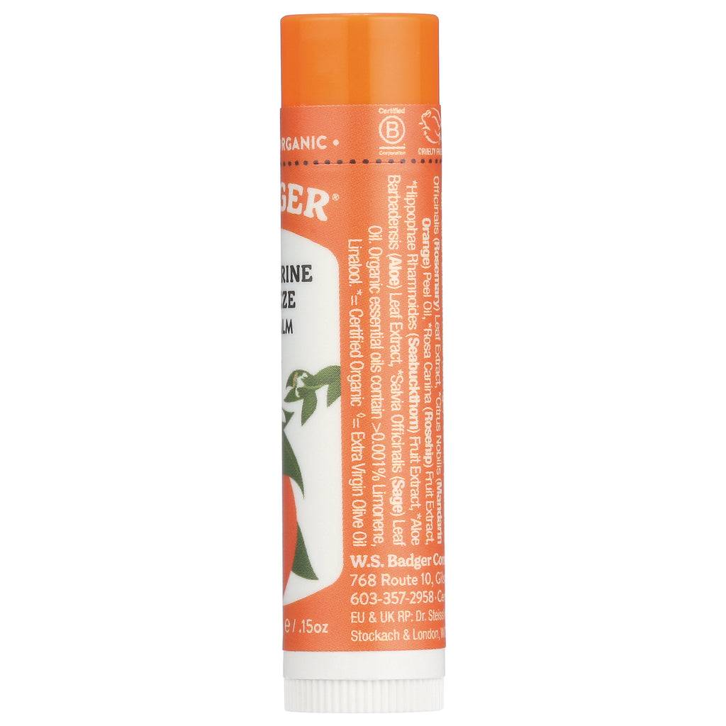 BAD006 | Badger balm stick back label with ingredients and certified organic information - Thumbnail