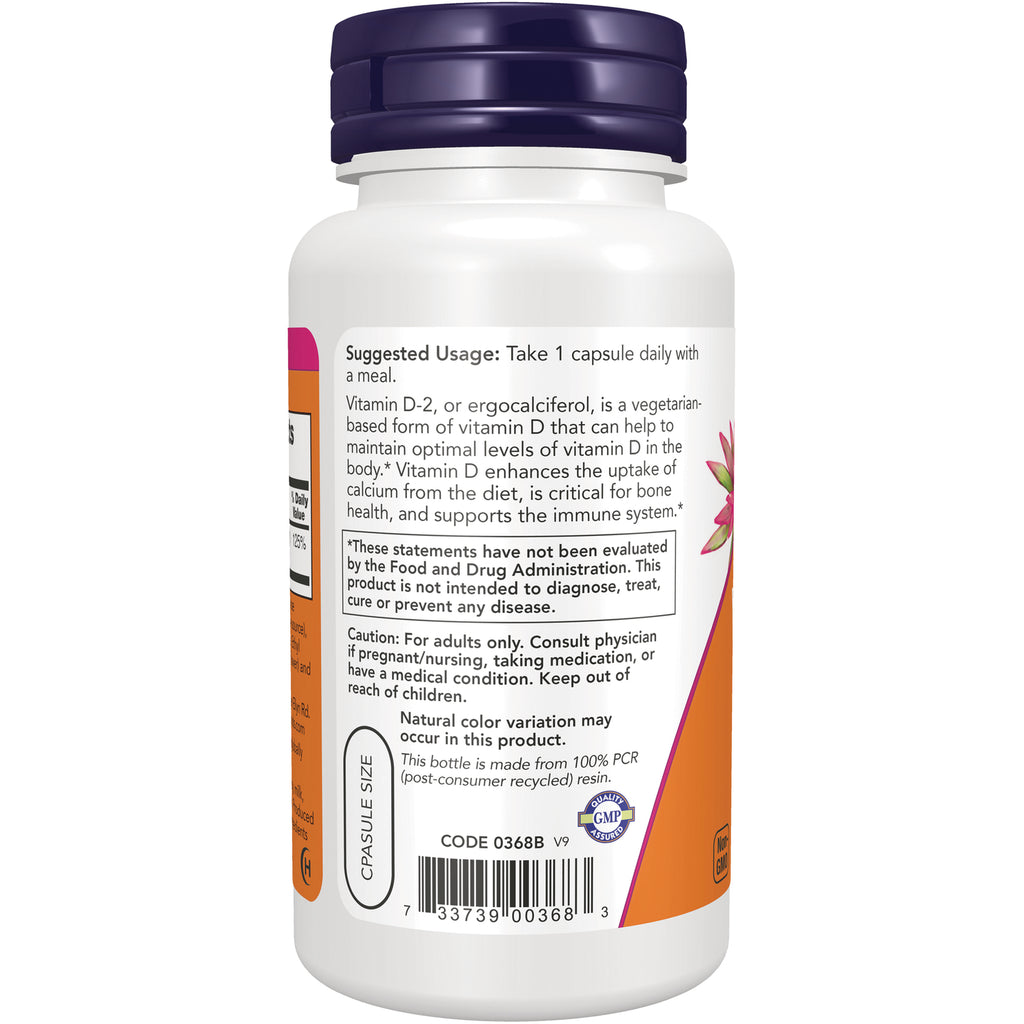 NWF111 | Back label of white supplement bottle showing suggested usage, cautions, barcode and recycling info - Thumbnail