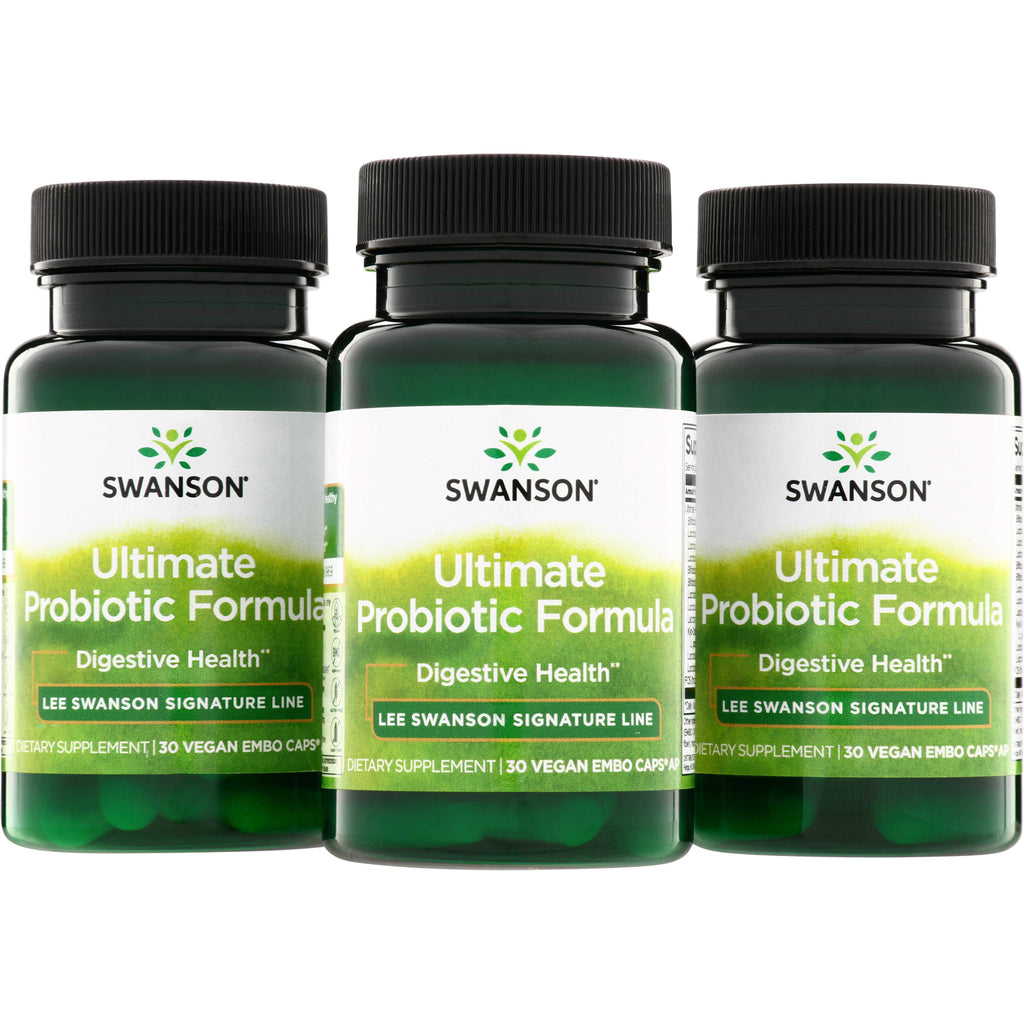 SWL025 | Swanson Ultimate Probiotic Formula bottles, Digestive Health, Lee Swanson Signature Line, 30 vegan capsules - Thumbnail