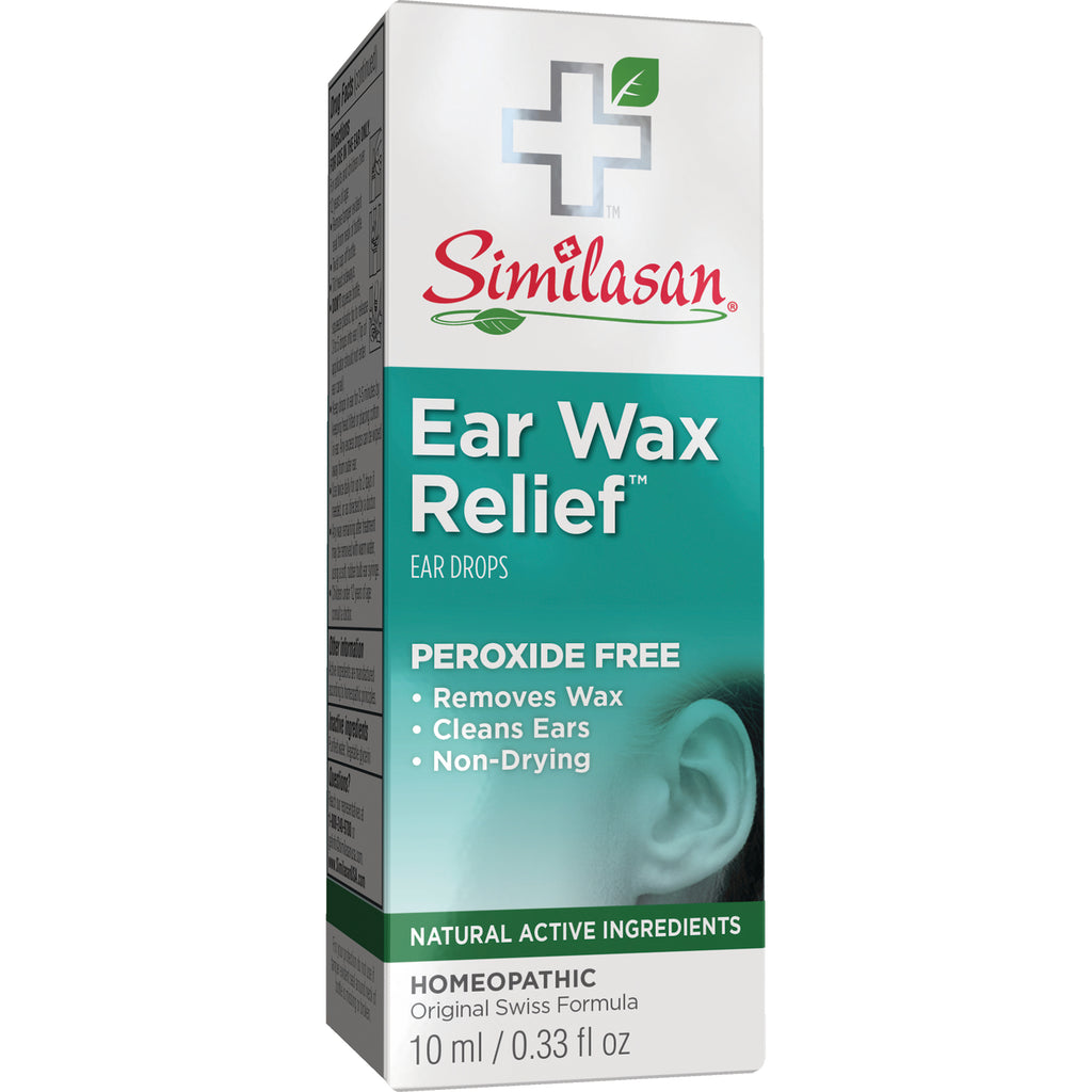 SM006 | Similasan Ear Wax Relief ear drops, peroxide free, homeopathic, 10 ml/0.33 fl oz box front - Thumbnail
