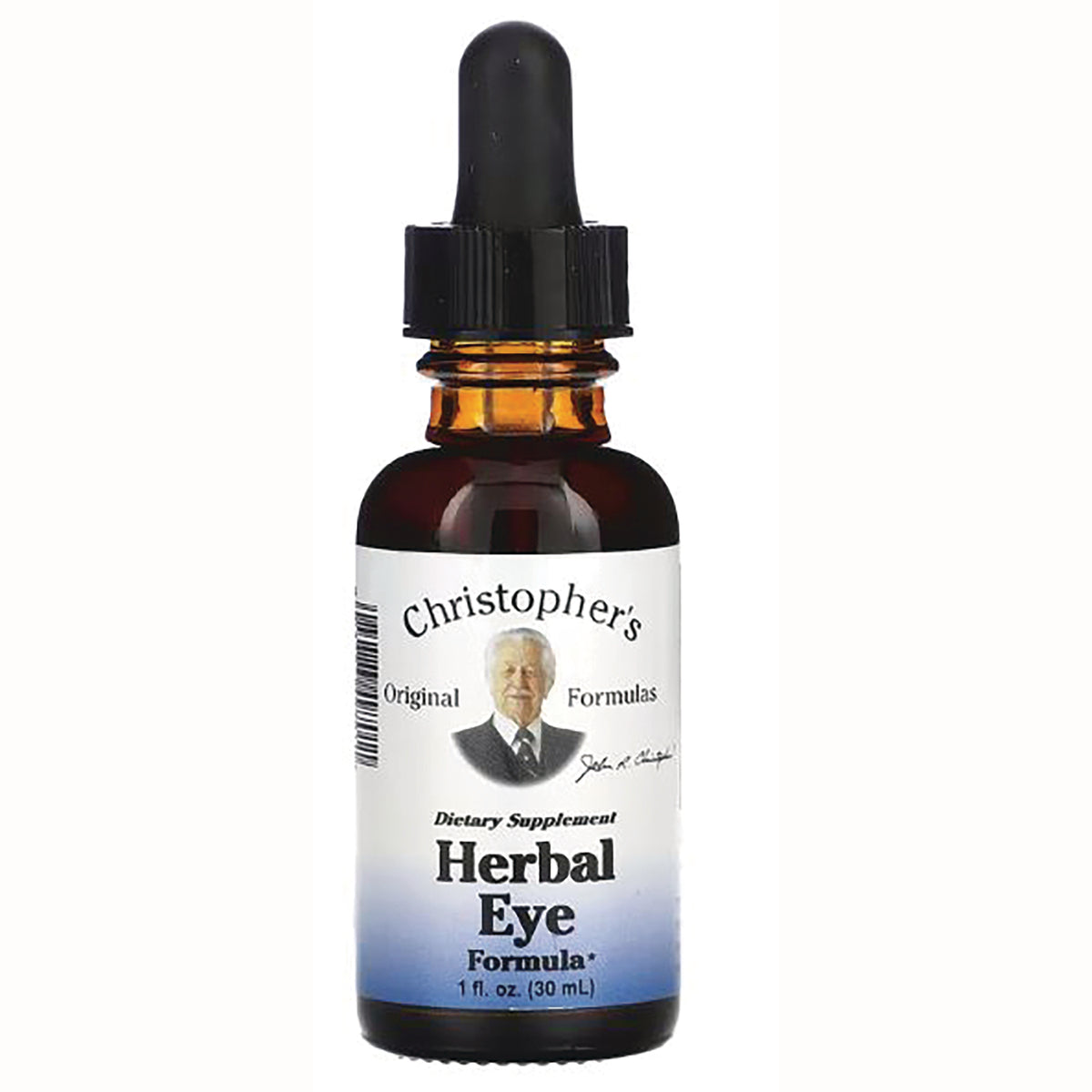 DCR060 | Amber dropper bottle labeled Christopher's Original Formulas Herbal Eye Formula 1 fl oz (30 mL)