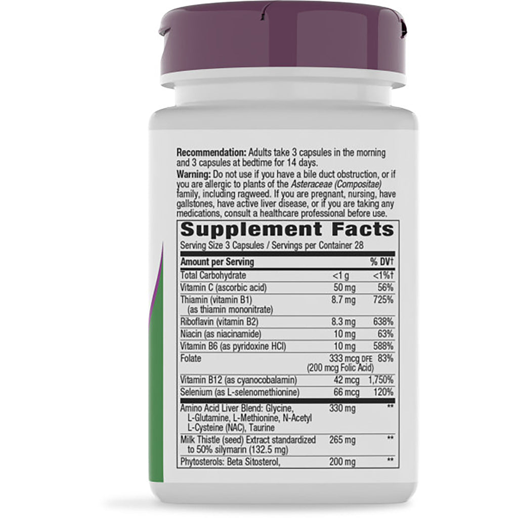 back label of brown supplement bottle showing Supplement Facts panel, ingredient list, and directions - Thumbnail