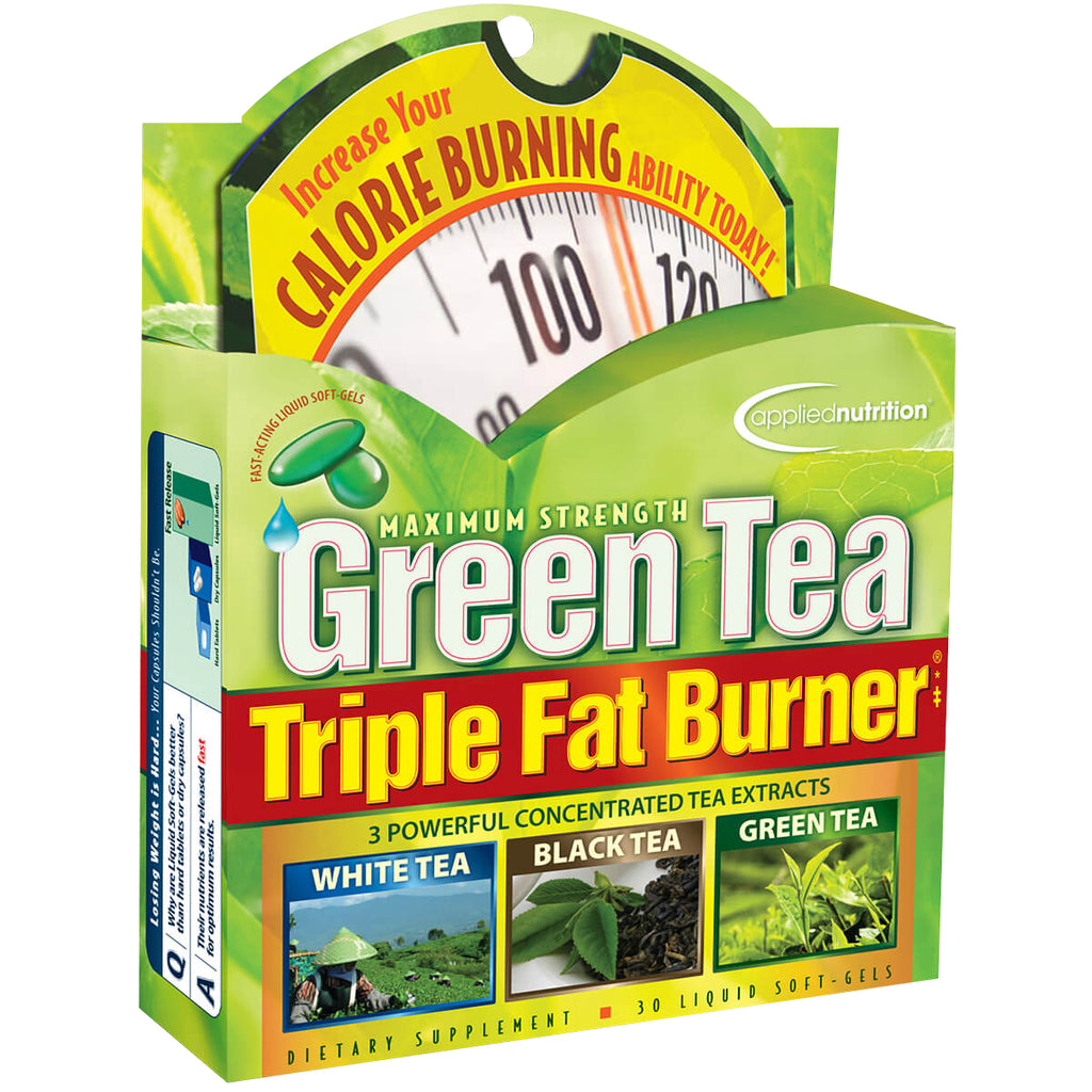 APT011 | Applied Nutrition Green Tea Triple Fat Burner, Maximum Strength, 30 liquid soft-gels - Thumbnail