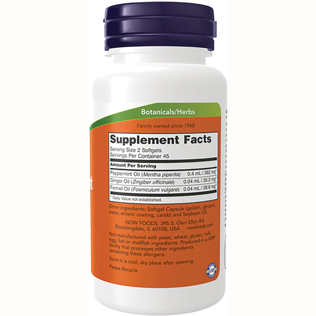 NWF564 | Back label of white supplement bottle showing Supplement Facts, serving size and ingredient text - Thumbnail