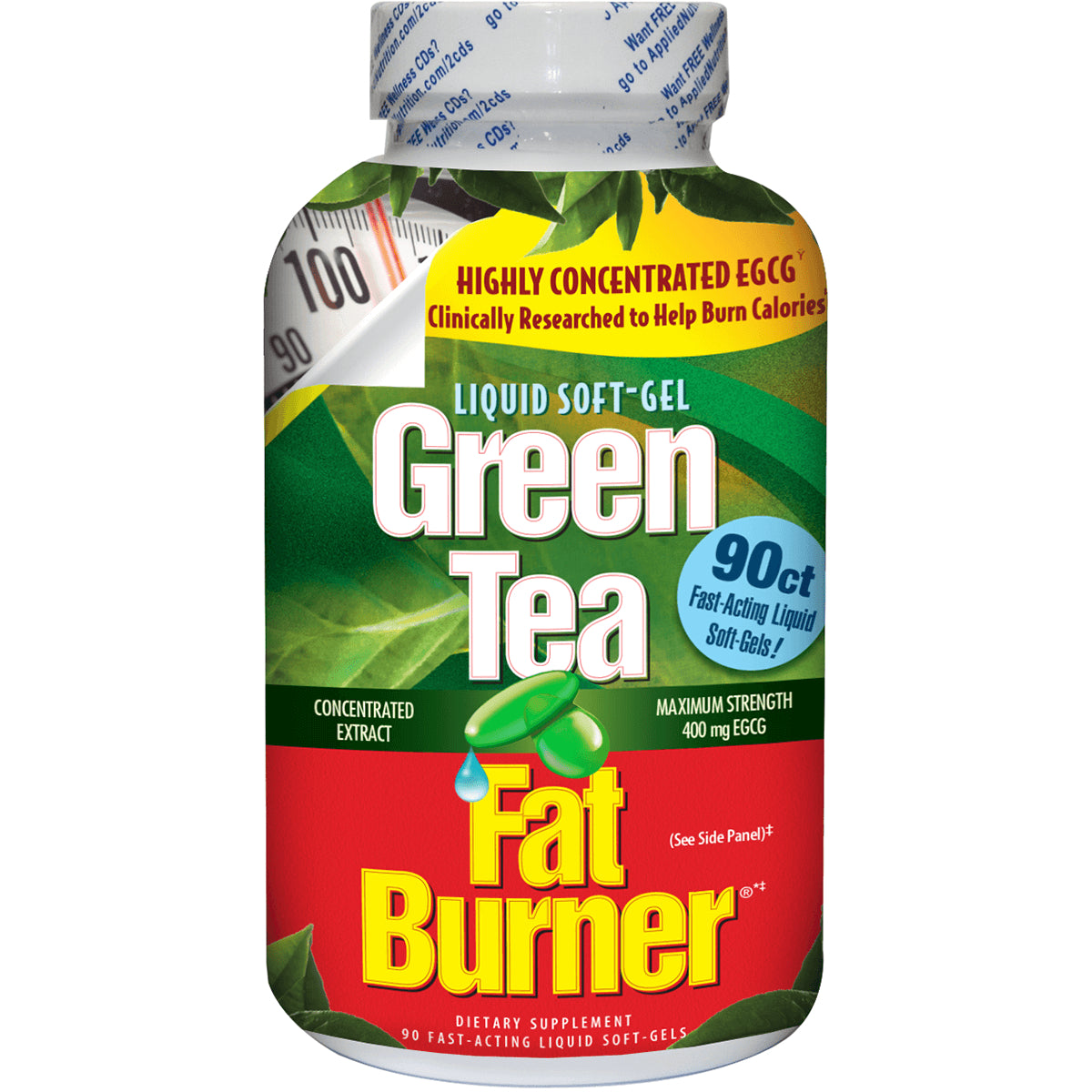 APT010 | Green Tea Fat Burner liquid soft-gels, 90 ct, maximum strength 400 mg EGCG