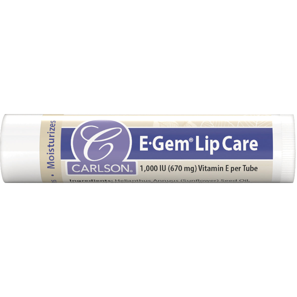 CSN240 | Carlson EGem Lip Care tube labeled 1,000 IU (670 mg) Vitamin E per tube
