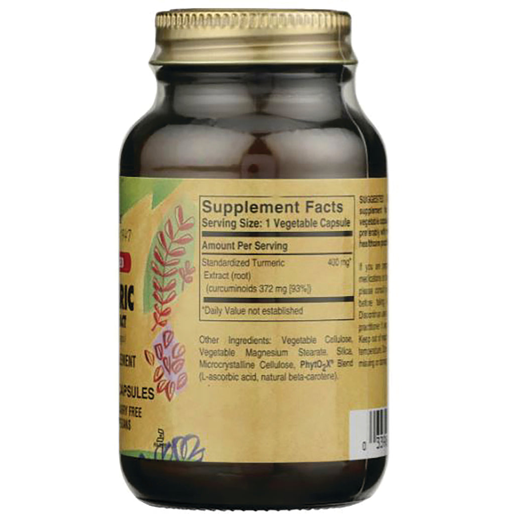 SLG345 | back label showing Supplement Facts panel and ingredients on glass supplement bottle - Thumbnail