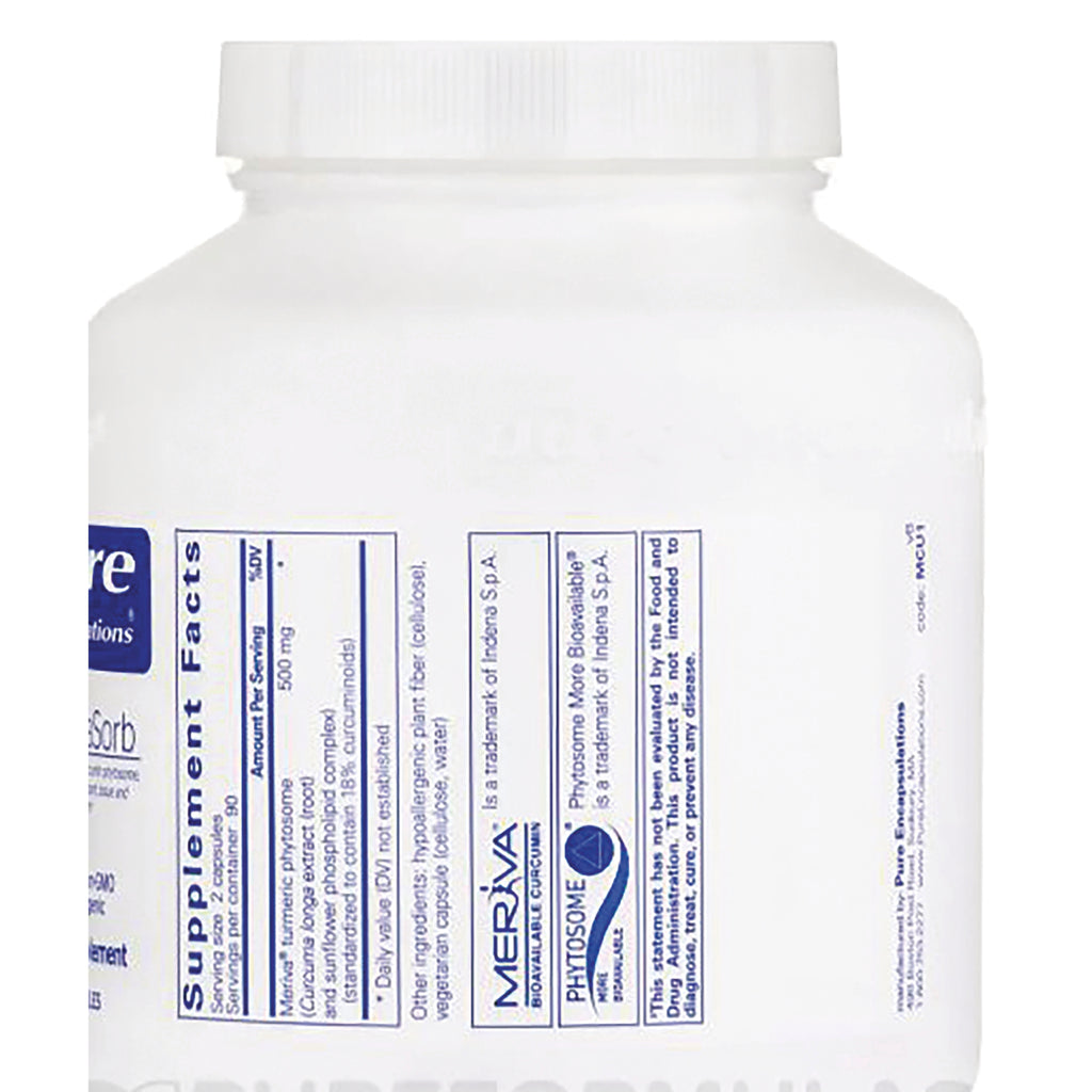 PRN170 | Back of white supplement bottle showing Supplement Facts panel and MERIVA Phytosome logo - Thumbnail