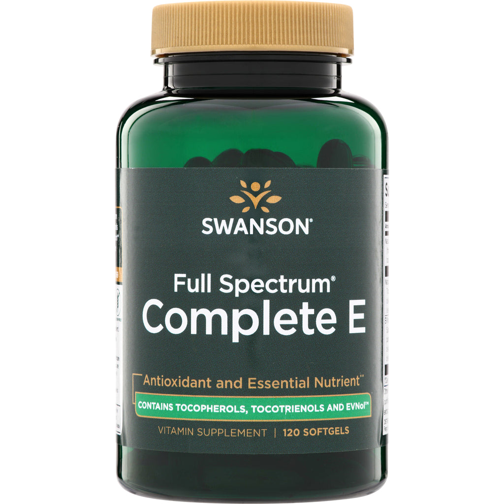 SWU209 | Swanson Full Spectrum Complete E vitamin supplement bottle front label showing "Full Spectrum Complete E" and "120 - Thumbnail