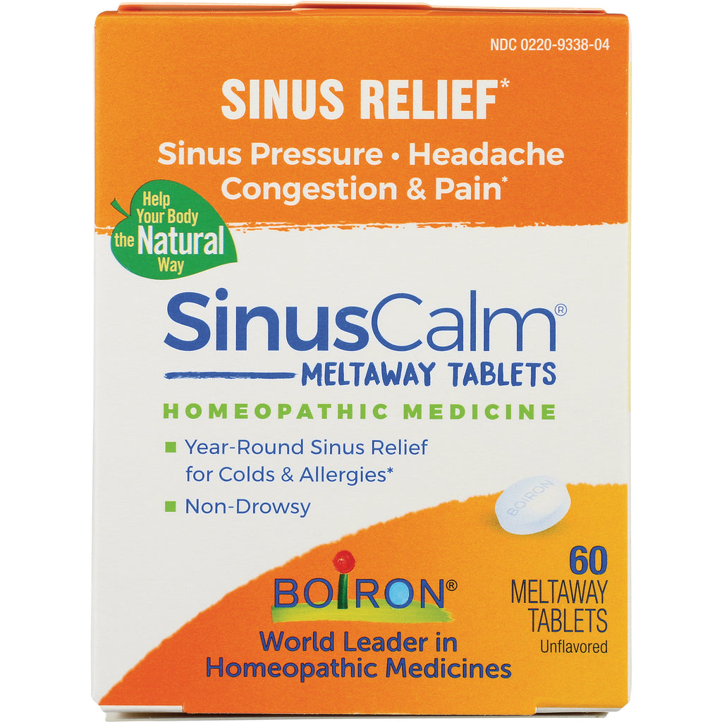 BRN116 | SinusCalm Sinus Relief meltaway tablets box showing product name, claims and 60 count - Thumbnail