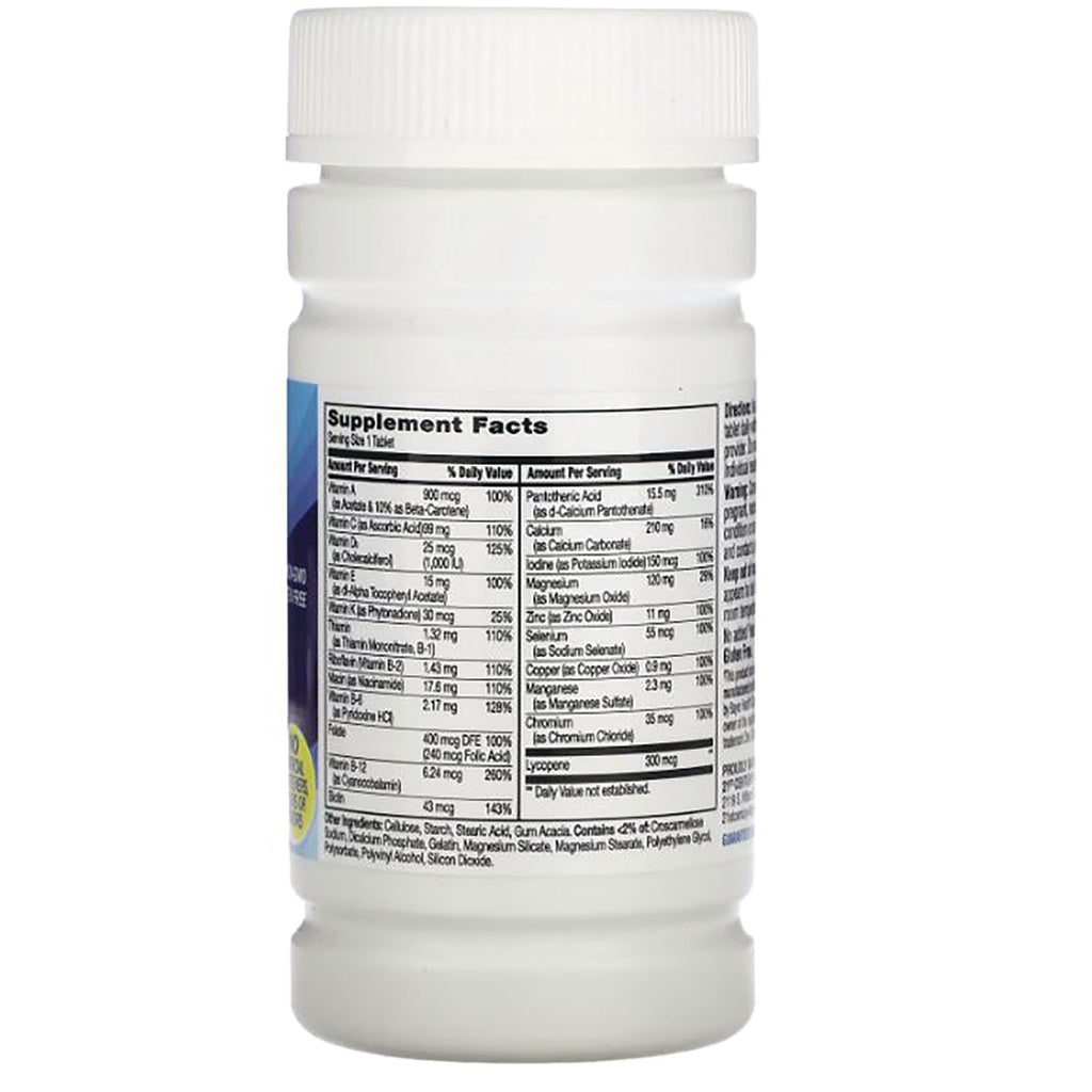 White pill bottle showing Supplement Facts panel and ingredient text on back label - Thumbnail