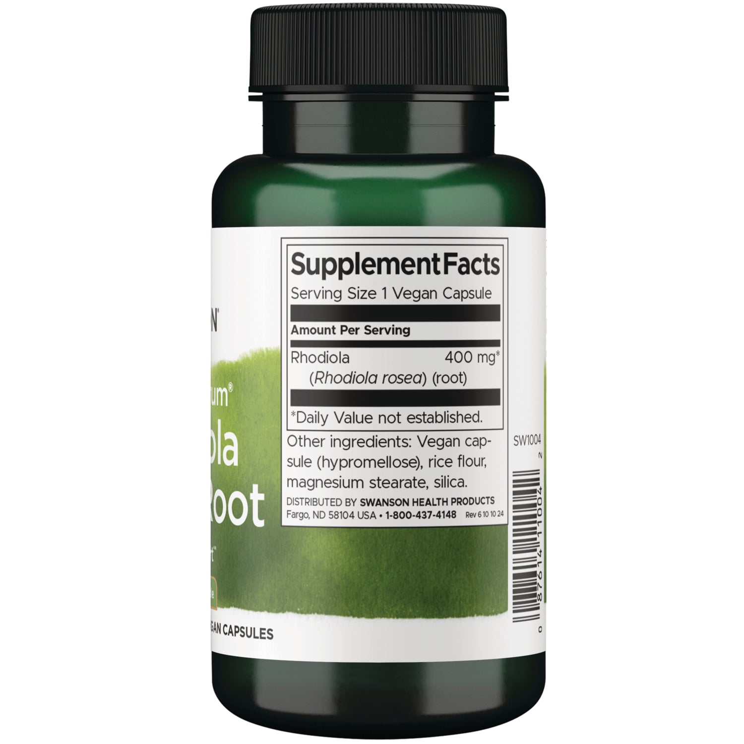 SW1004 | Brown powder-filled transparent capsule centered between centimeter and inch rulers labeled 0 CM and 0 INCH to show