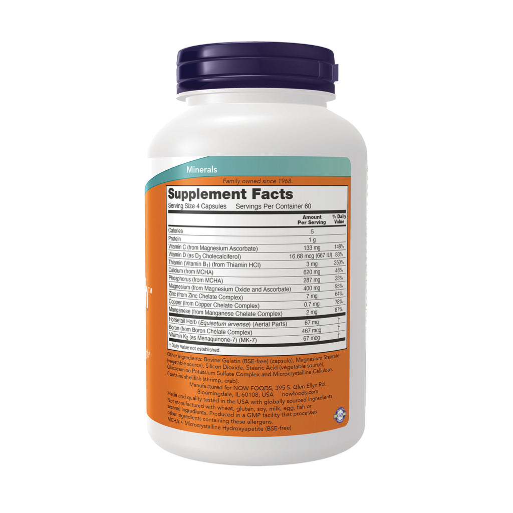 NWF658 | Supplement Facts label and ingredient panel on back of white supplement bottle - Thumbnail
