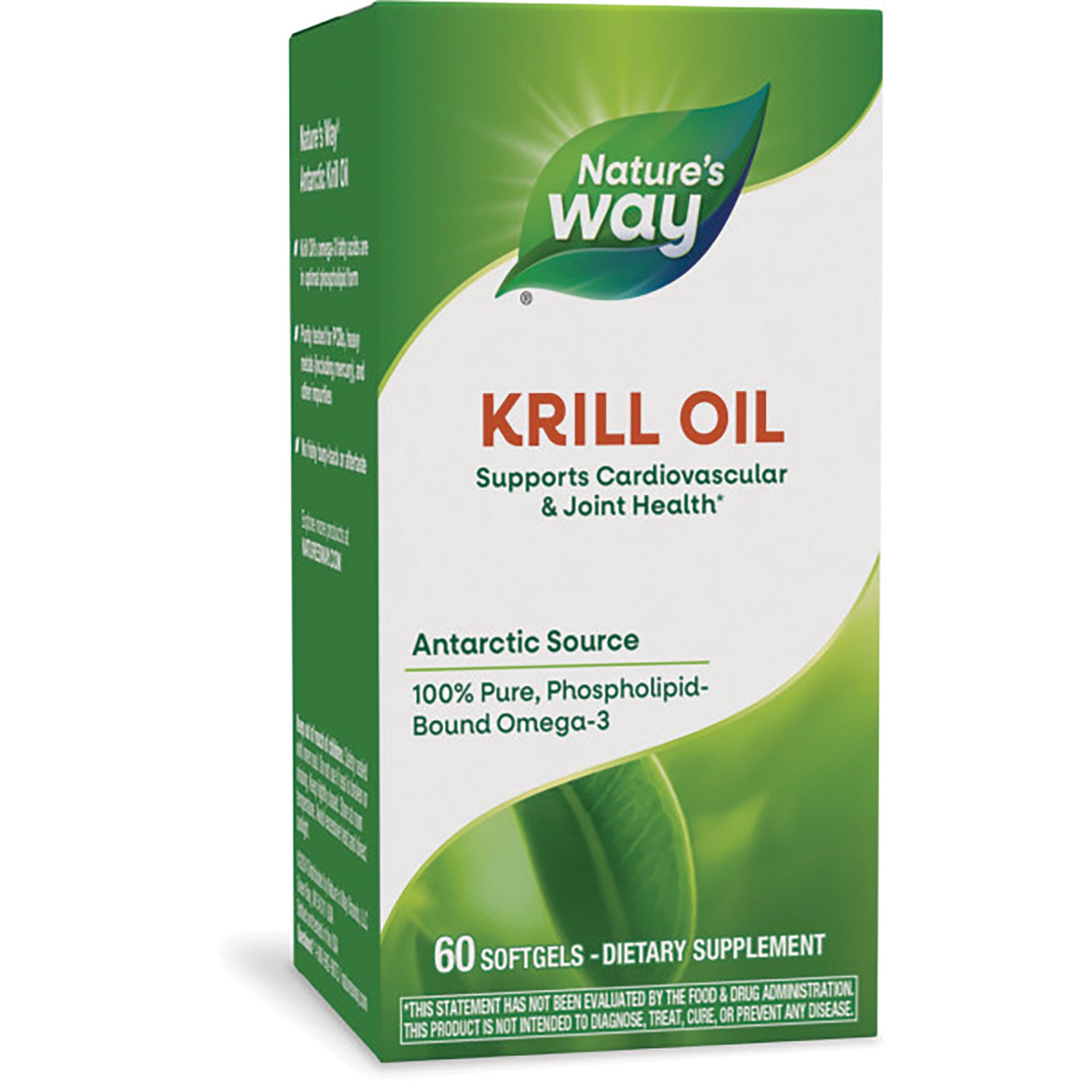 NW613 | Nature's Way Krill Oil front box, Antarctic source, 60 softgels dietary supplement