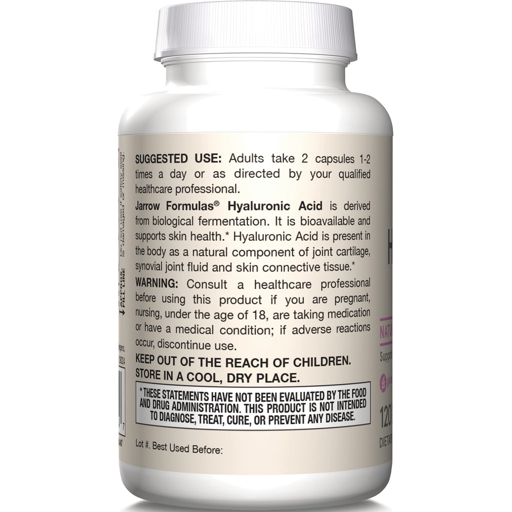 JR192 | Back label of white supplement bottle with suggested use, warnings, keep out of reach of children and FDA disclaimer - Thumbnail