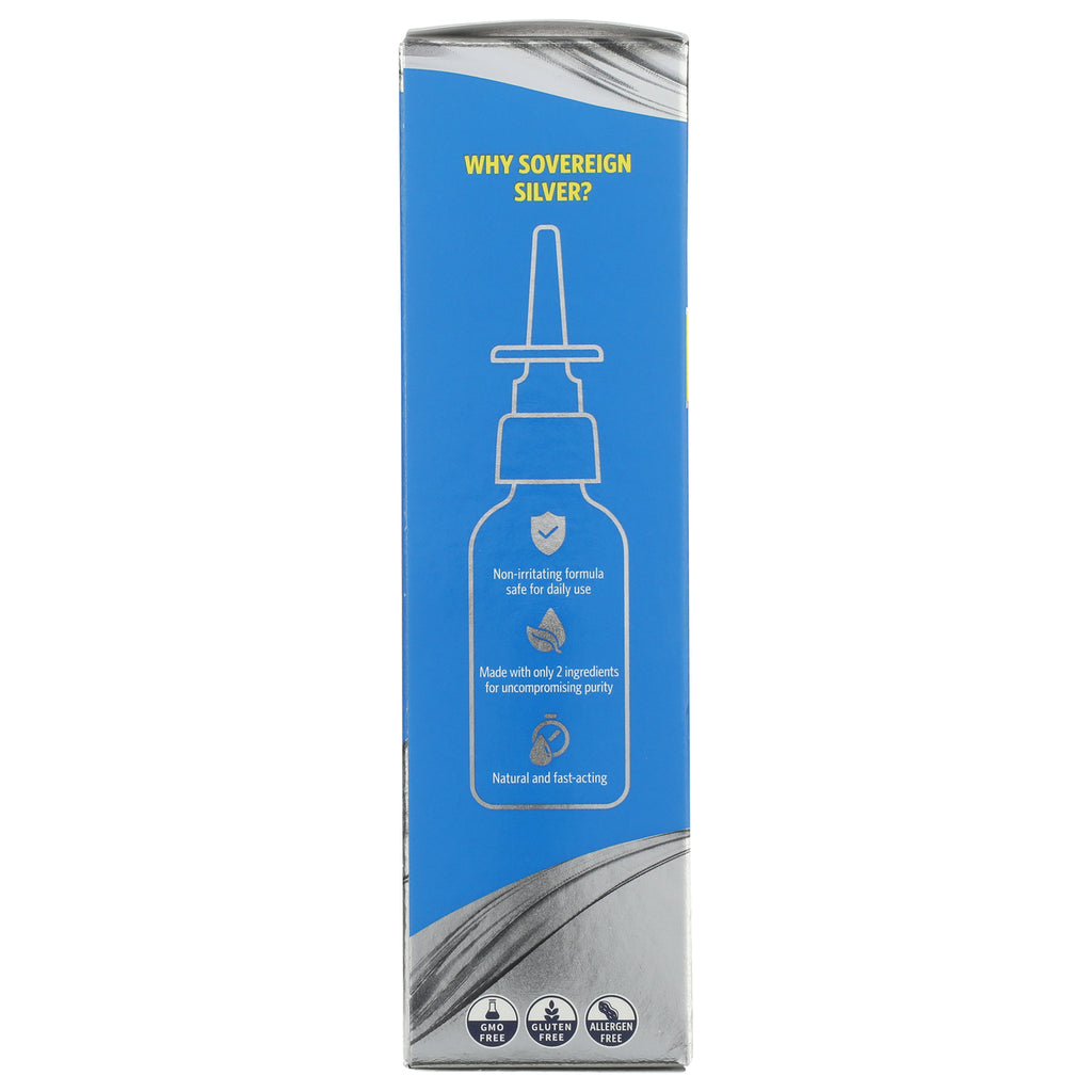 SSL005 | Sinus Relief box panel with safe, pure, effective claims; GMO Free, Vegan, Gluten Free, Allergen Free icons - Thumbnail