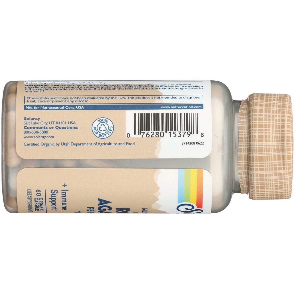 SLR465 | Solaray supplement bottle back label with barcode and contact information - Thumbnail