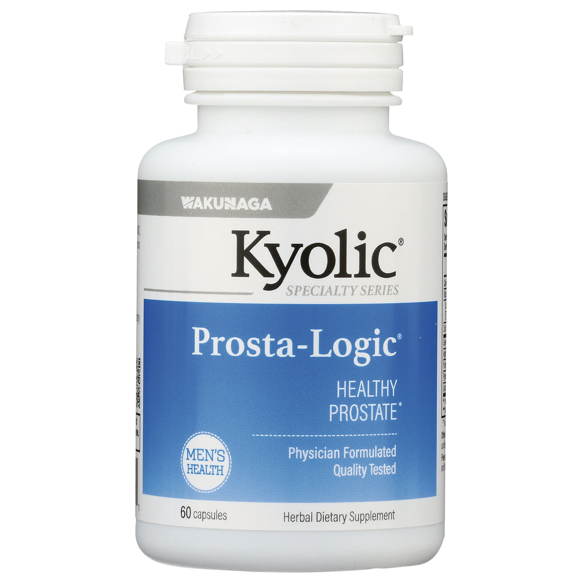 KY062 | Kyolic Prosta-Logic white bottle with blue label reading Healthy Prostate and 60 capsules