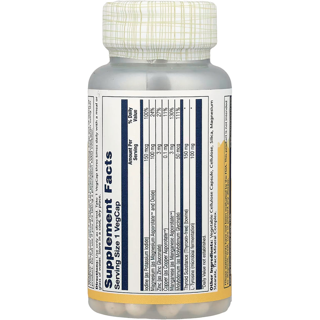 SLR275 | back of supplement bottle showing Supplement Facts panel and Serving Size 1 VegCap label - Thumbnail