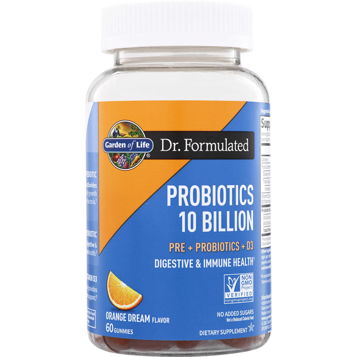 GLF367 | Garden of Life Dr. Formulated Probiotics 10 Billion, Orange Dream Flavor, 60 gummies