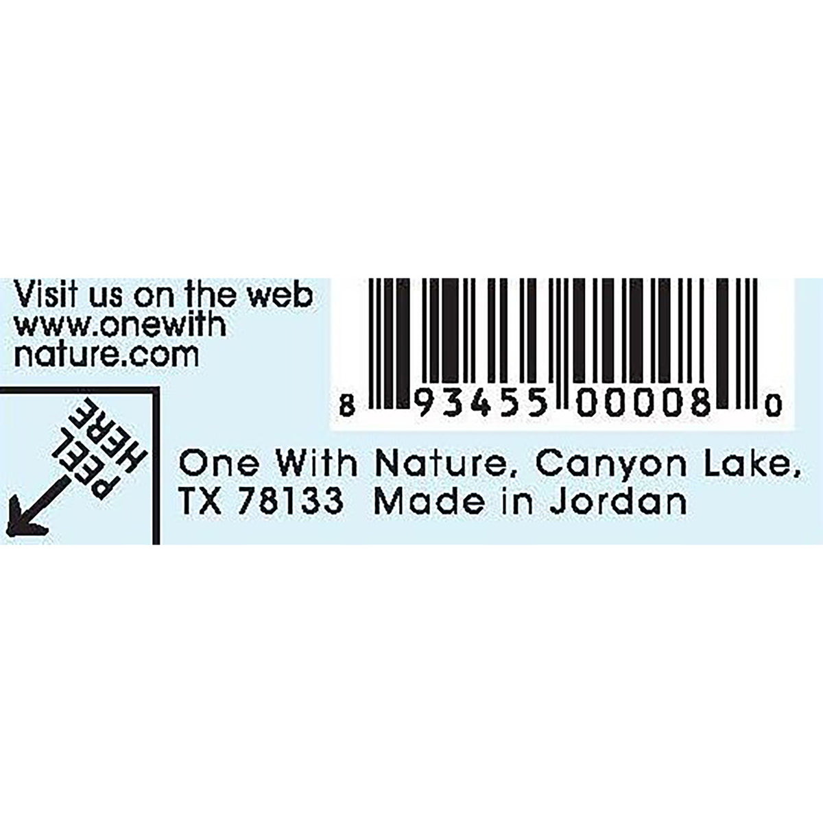 OWN001 | Ingredients and product claims panel listing salts, 21 minerals, and fragrance-free formula