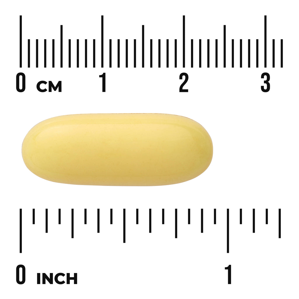 SW1601 | Yellow oblong tablet with size shown against cm and inch ruler - Thumbnail