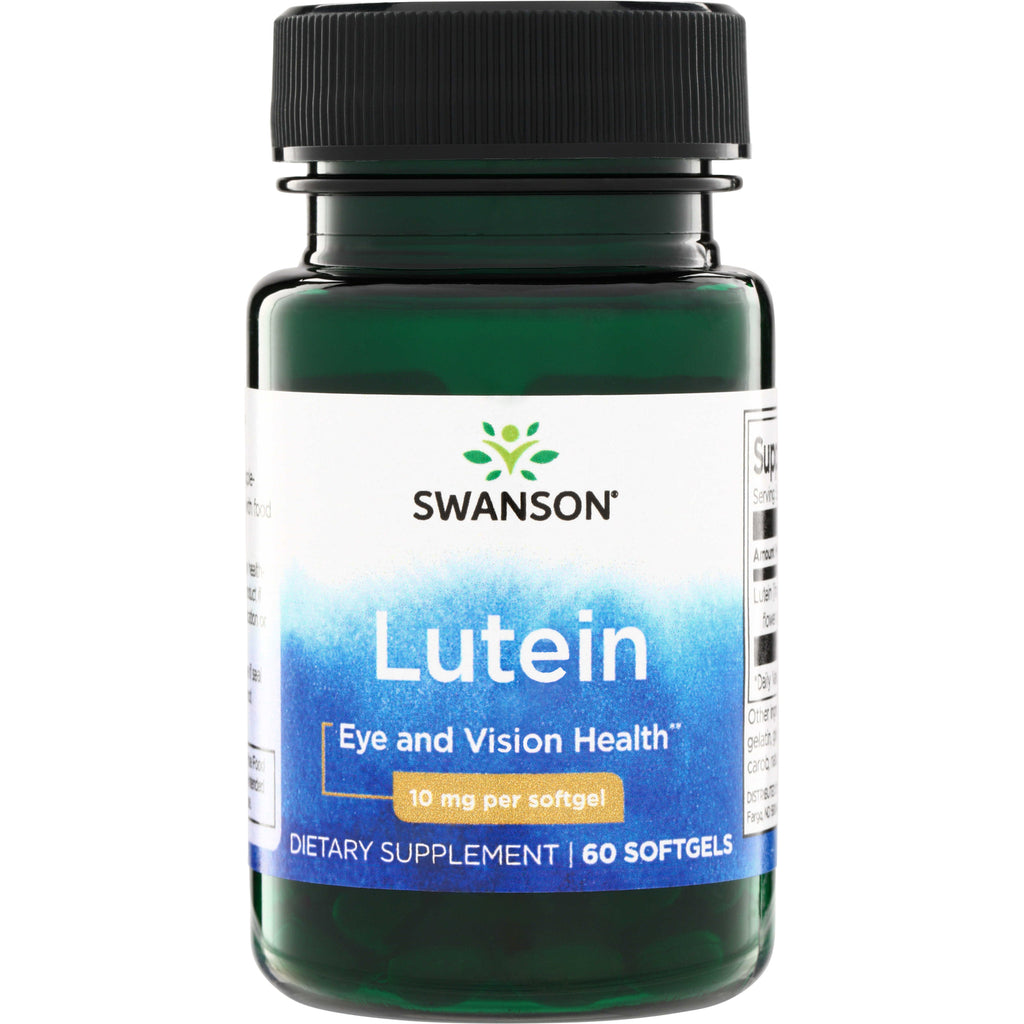 SWU979 | Swanson Lutein supplement bottle, Eye and Vision Health, 10 mg per softgel, 60 softgels - Thumbnail