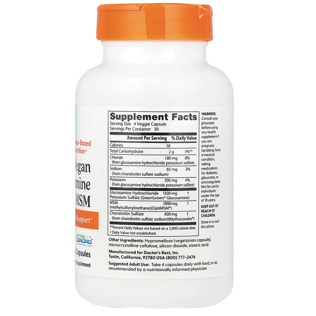 DB293 | back of white supplement bottle showing Supplement Facts panel, ingredients and suggested use - Thumbnail