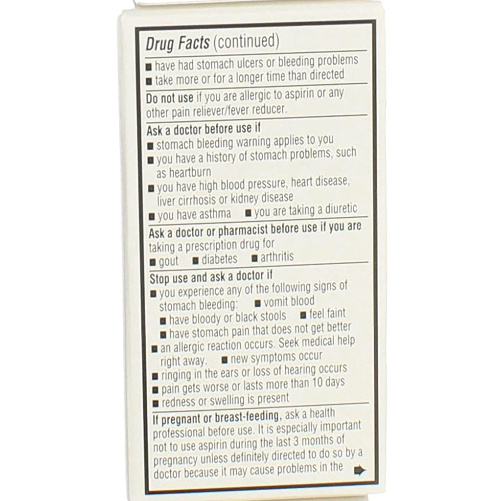 QCH023 | Back panel showing Drug Facts (continued) label with warnings, directions, and safety information - Thumbnail