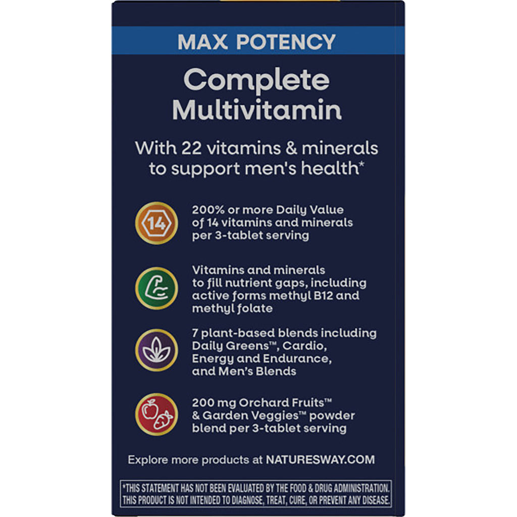 NW696 | Complete Multivitamin product infographic listing key benefits: 22 vitamins and minerals, plant-based blends, and serving details - Thumbnail