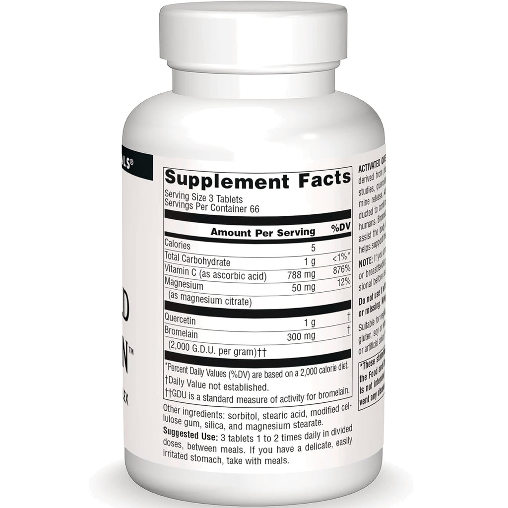 SN608 | Back label with Supplement Facts panel, serving size 3 tablets - Thumbnail