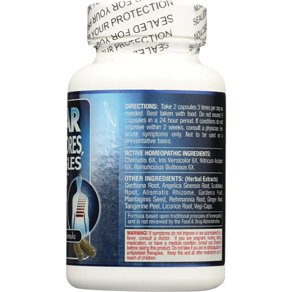 CLP007 | Back label of white supplement bottle showing directions, active and other ingredients, and warning text - Thumbnail