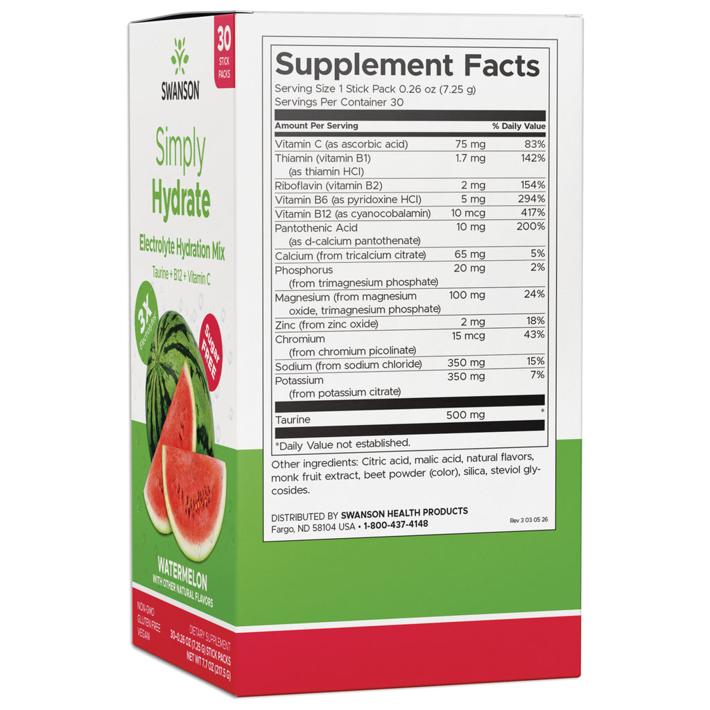 SW1926 | Back label with supplement facts and serving information - Thumbnail