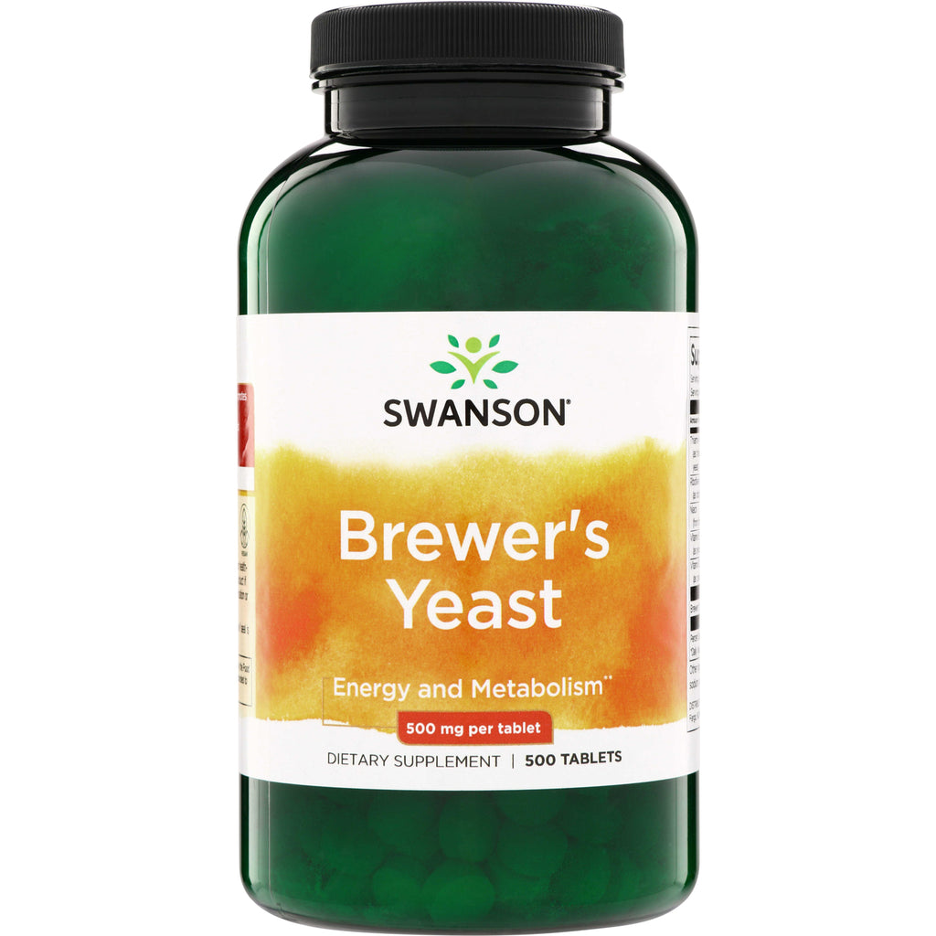 SW835 | Swanson Brewer's Yeast, Energy and Metabolism, 500 mg per tablet, 500 tablets - Thumbnail