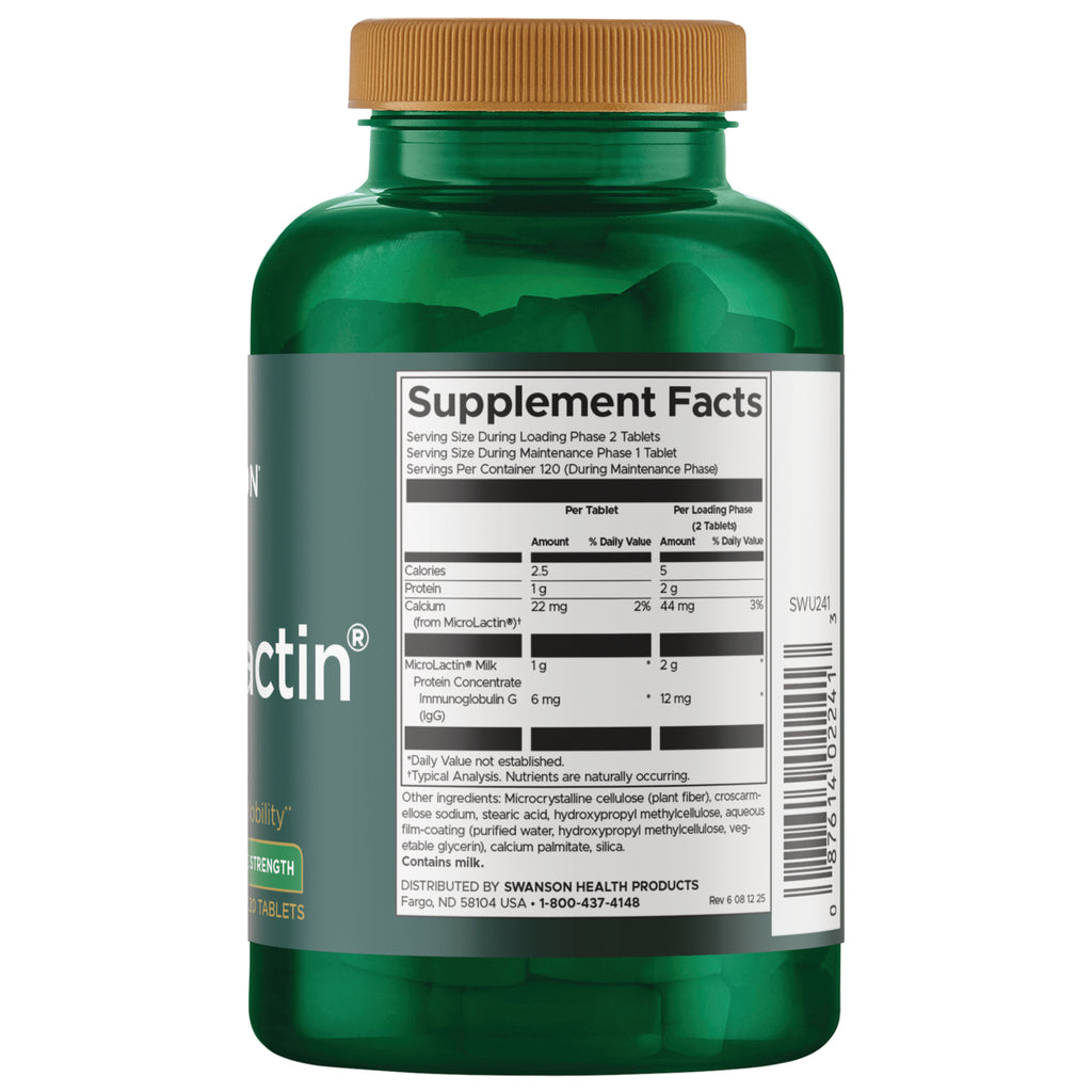 SWU241 | Back label with supplement facts and serving information - Thumbnail